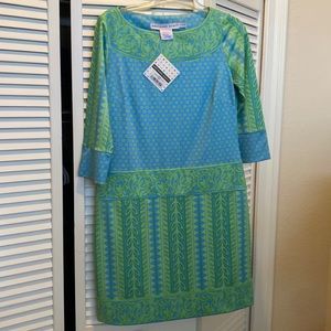 Gretchen Scott Sz S Ladies Beautiful light Blue & Green great for Easter Summer